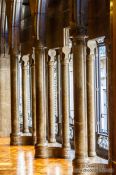 Travel photography:Hall of Intimates and bay window room in Palau Güell, Spain