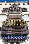 Travel photography:Posterior facade of Palau Güell, Spain