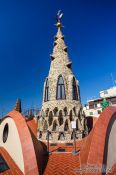 Travel photography:Central spire of Palau Güell, Spain