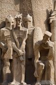 Travel photography:Barcelona Sagrada Familia Passion Facade, Spain