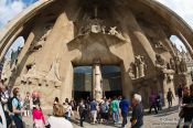 Travel photography:Barcelona Sagrada Familia Passion Facade, Spain