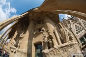 Travel photography:Barcelona Sagrada Familia Passion Facade, Spain