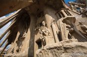 Travel photography:Barcelona Sagrada Familia Passion Facade, Spain