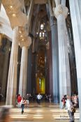 Travel photography:Barcelona Sagrada Familia interior, Spain