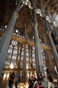 Travel photography:Barcelona Sagrada Familia interior, Spain