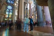 Travel photography:Barcelona Sagrada Familia interior, Spain