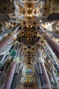 Travel photography:Barcelona Sagrada Familia interior, Spain