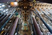 Travel photography:Barcelona Sagrada Familia interior, Spain