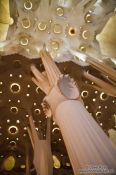 Travel photography:1:10 model of the interior design of the Sagrada Familia, Spain