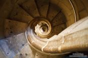 Travel photography:Barcelona Sagrada Familia spiral staircase inside one of the towers, Spain