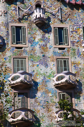 Facade of the Casa Batlló in Barcelona