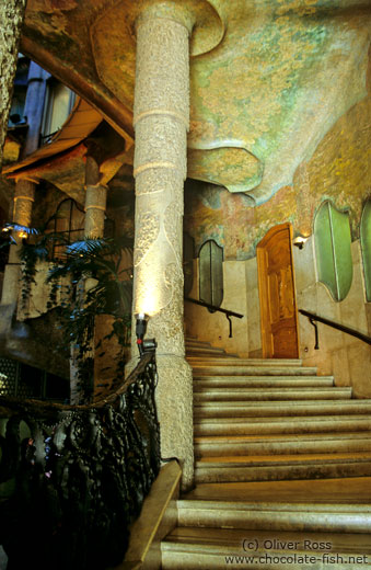 Stairway in Casa Pedrera in Barcelona