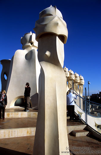 On top of Casa Pedrera in Barcelona