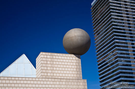 Modern cityscape at Barcelona´s Passeig Marítim