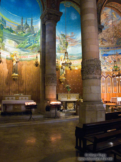 Inside Sagrat Cor (Scare Coer) church atop Barcelona´s Tibidabo mountain