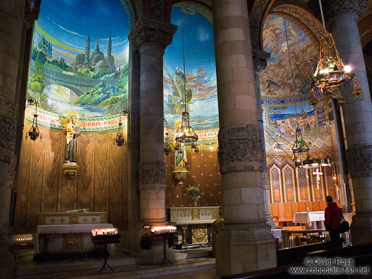 Inside Barcelona´s Sagrat Cor church atop the Tibidabo mountain