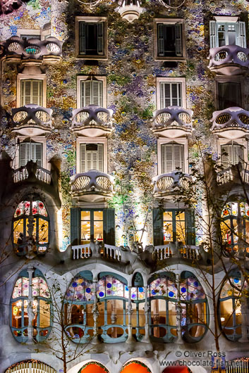 Casa Batló on the Illa de la Discòrdia by architect Antoni Gaudí