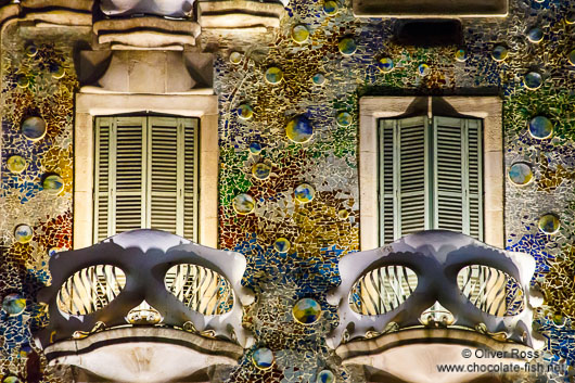 Casa Batló on the Illa de la Discòrdia by architect Antoni Gaudí