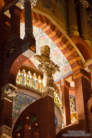 Facade detail of the Palau de la Musica Catalana