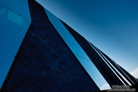 Facade of the Natural History Museum (Museu Blau) near the Barcelona Forum