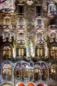 Travel photography:Casa Batló on the Illa de la Discòrdia by architect Antoni Gaudí, Spain