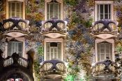 Travel photography:Casa Batló on the Illa de la Discòrdia by architect Antoni Gaudí, Spain