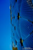 Travel photography:Facade of the MediaTIC Building in Barcelona´s Poblenou district , Spain