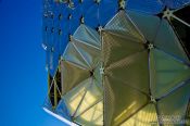 Travel photography:Facade of the MediaTIC Building in Barcelona´s Poblenou district, Spain