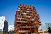 Travel photography:Modern architecture in Barcelona´s Poblenou district, Spain