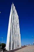 Travel photography:Modern office building at the Barcelona Forum, Spain