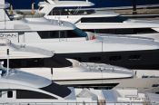 Travel photography:Yachts in the harbour at Barcelona Forum, Spain