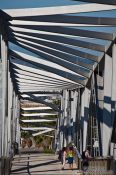 Travel photography:Pedestrian bridge at the Barcelona Forum, Spain