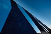 Travel photography:Facade of the Natural History Museum (Museu Blau) near the Barcelona Forum, Spain