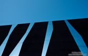 Travel photography:Facade of the Natural History Museum (Museu Blau) near the Barcelona Forum, Spain