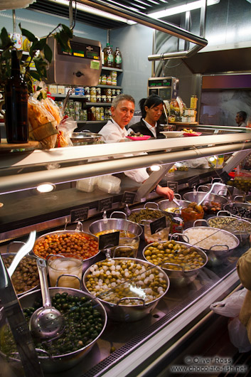 Stall at the Bilbao food market