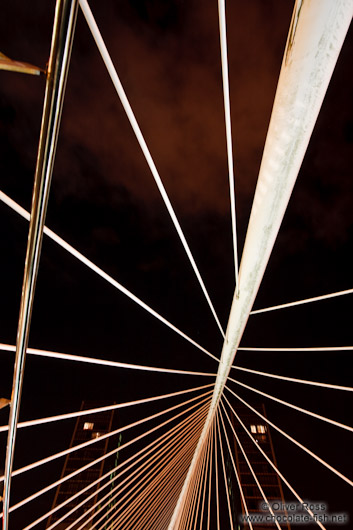 Bilbao Zubizuri Bridge by night