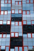 Travel photography:Modern glass facade in Bilbao, Spain