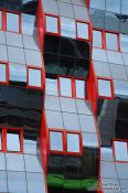 Travel photography:Modern glass facade in Bilbao, Spain