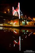Travel photography:Bridge across the Nervión river in Bilbao, Spain