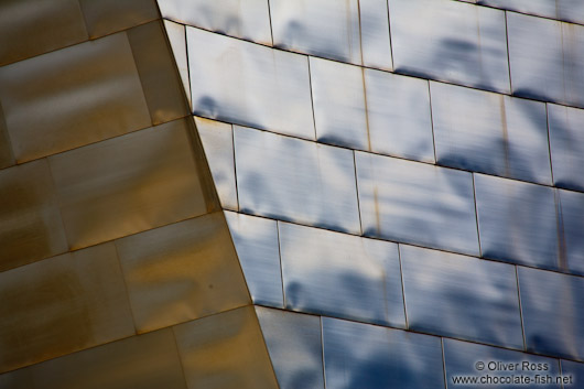 Facade detail of the Bilbao Guggenheim Museum