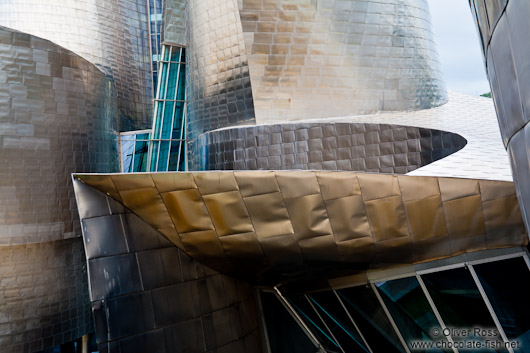 Facade detail of the Bilbao Guggenheim Museum