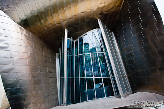 Facade detail of the Bilbao Guggenheim Museum