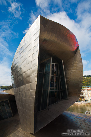 Facade detail of the Bilbao Guggenheim Museum