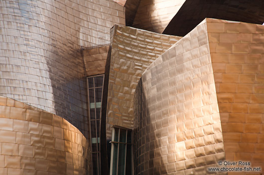 Facade detail of the Bilbao Guggenheim Museum