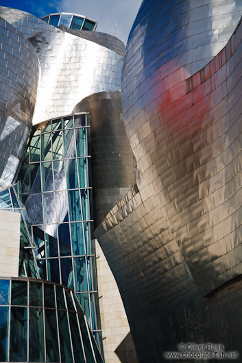 Facade detail of the Bilbao Guggenheim Museum