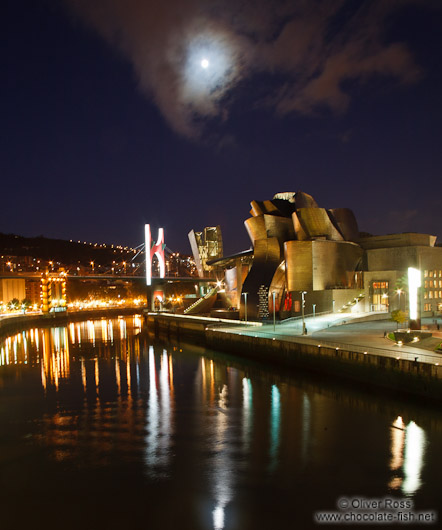 Bilbao Guggenheim Museum by night