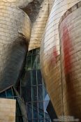 Travel photography:Facade detail of the Bilbao Guggenheim Museum, Spain