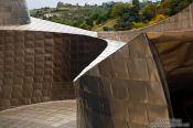 Travel photography:Facade detail of the Bilbao Guggenheim Museum, Spain