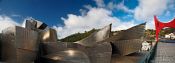 Travel photography:The Bilbao Guggenheim Museum superwide panorama, Spain