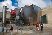 Travel photography:The Bilbao Guggenheim Museum visitor entrance, Spain